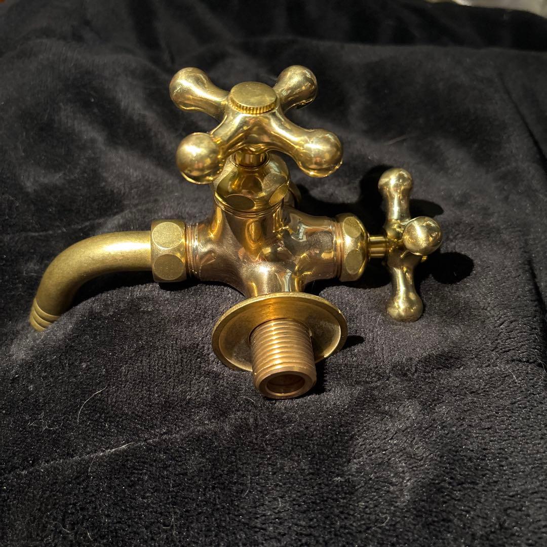 真鍮製クラシックダブルハンドル蛇口