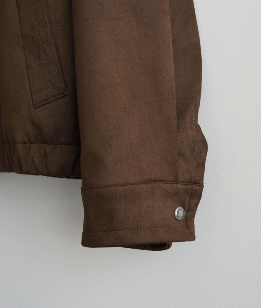 【新品・完売品】WYM LIDNM フェイクスエードジップブルゾン ブラウン M