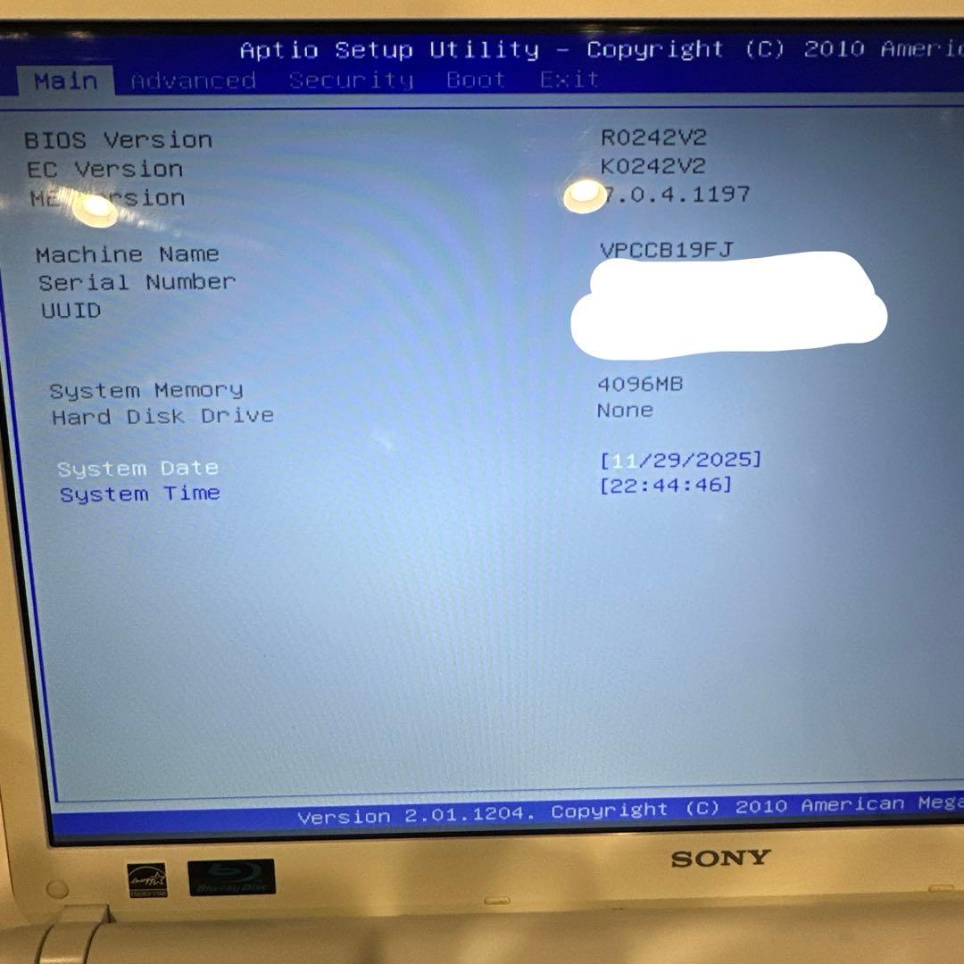 Sony VAIO C VPCCB19FJ 白