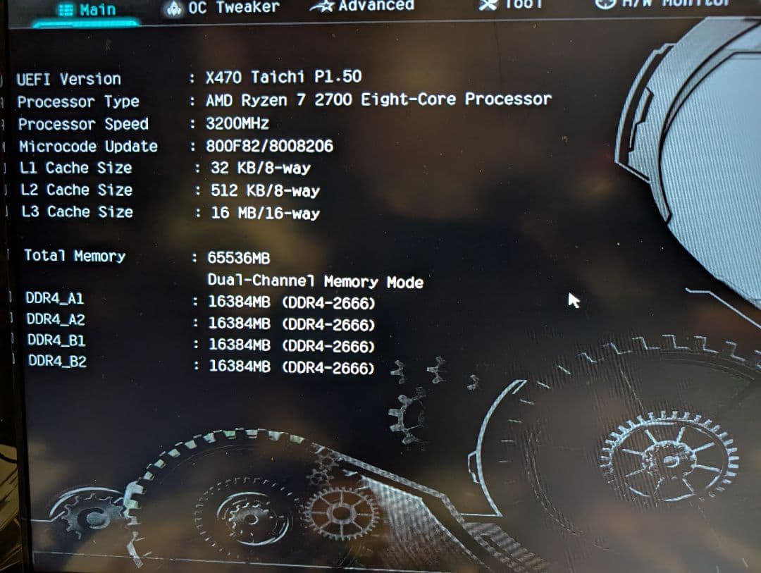 A*i様 AMD Ryzen 7 2700 64GB　SSD1TB HDD3TB