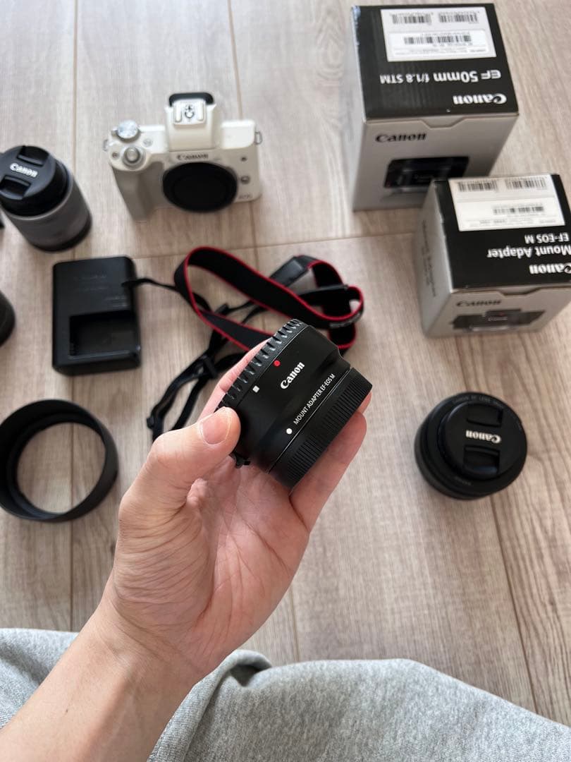 【早い者勝ち】Canon EOS kiss M2 ホワイト レンズ3つセット