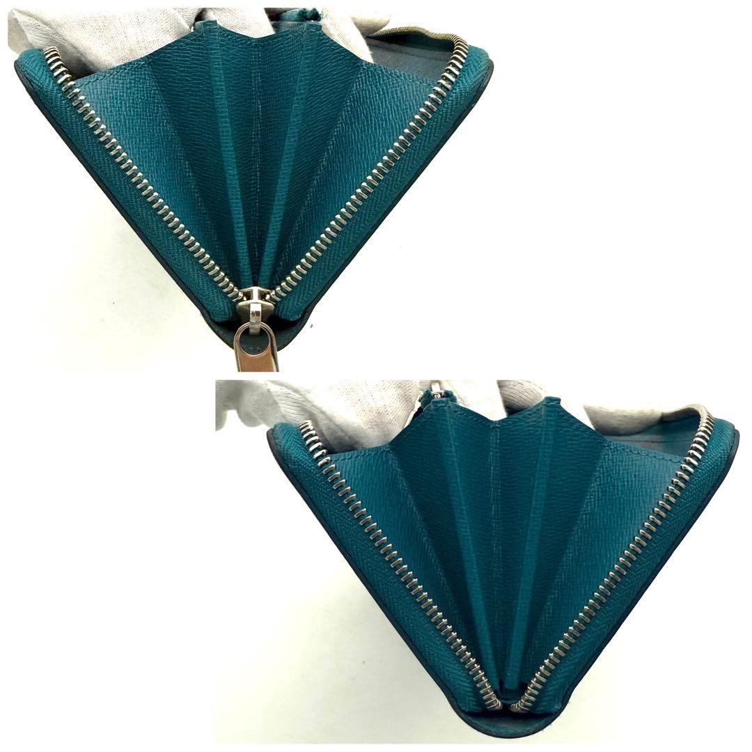 【新品近い】ルイヴィトン エピ ジッピーウォレット シアン 長財布