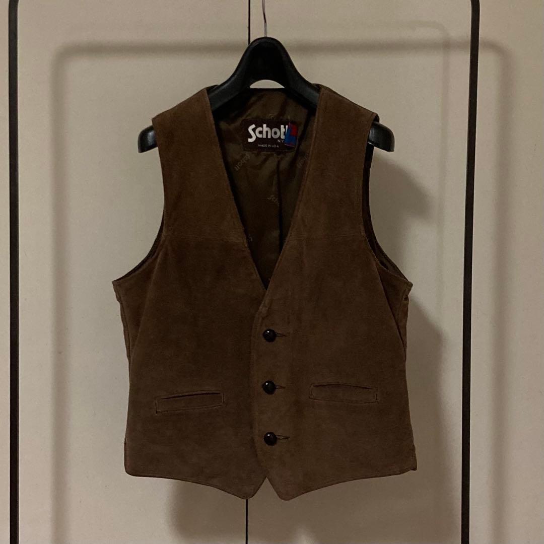 SCHOTT　ショット　スエードベスト　Mサイズ　ブラウン