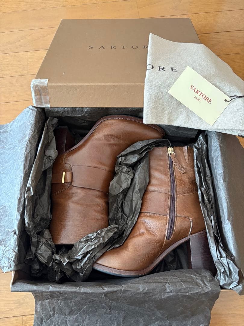 サルトル SARTORE ショートブーツ ブラウン 38