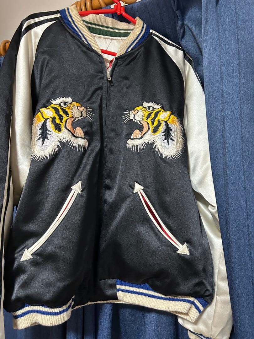 ⭐︎値下げ⭐︎テーラー東洋 スカジャン 舞妓 虎 M18484 黒 ブラウン 中綿