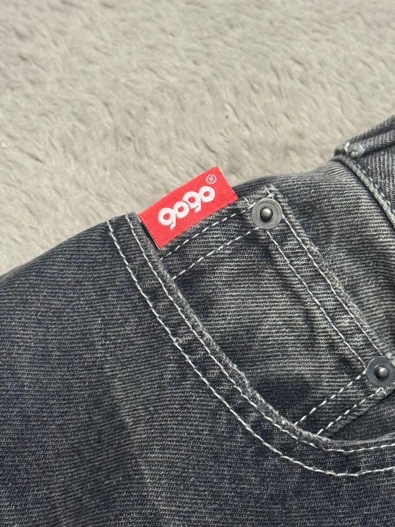 9090 バギーデニム ブラック ワイドデニム 完売品 S