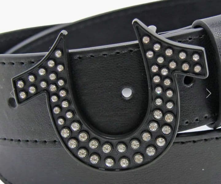 TRUE RELIGION メタルホースシューエンブレム クラシック ベルト