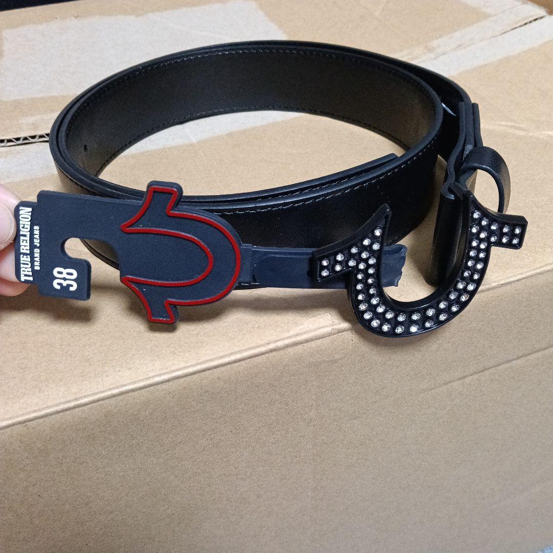 TRUE RELIGION メタルホースシューエンブレム クラシック ベルト