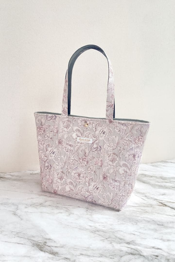 【リマ様】リバティ　アレキサンダーマーブル　マロバニ　キルトバッグ　Lサイズ