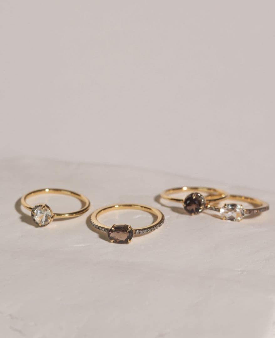 ARTIDA OUD スモーキークォーツ パヴェ ダイヤモンド リング 指輪