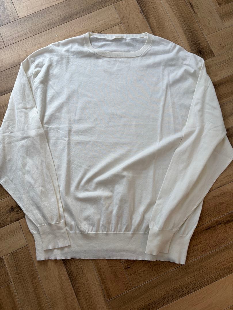 試着のみ　21ss COMOLI コモリ　18Gクルーネックニット　フリーサイズ