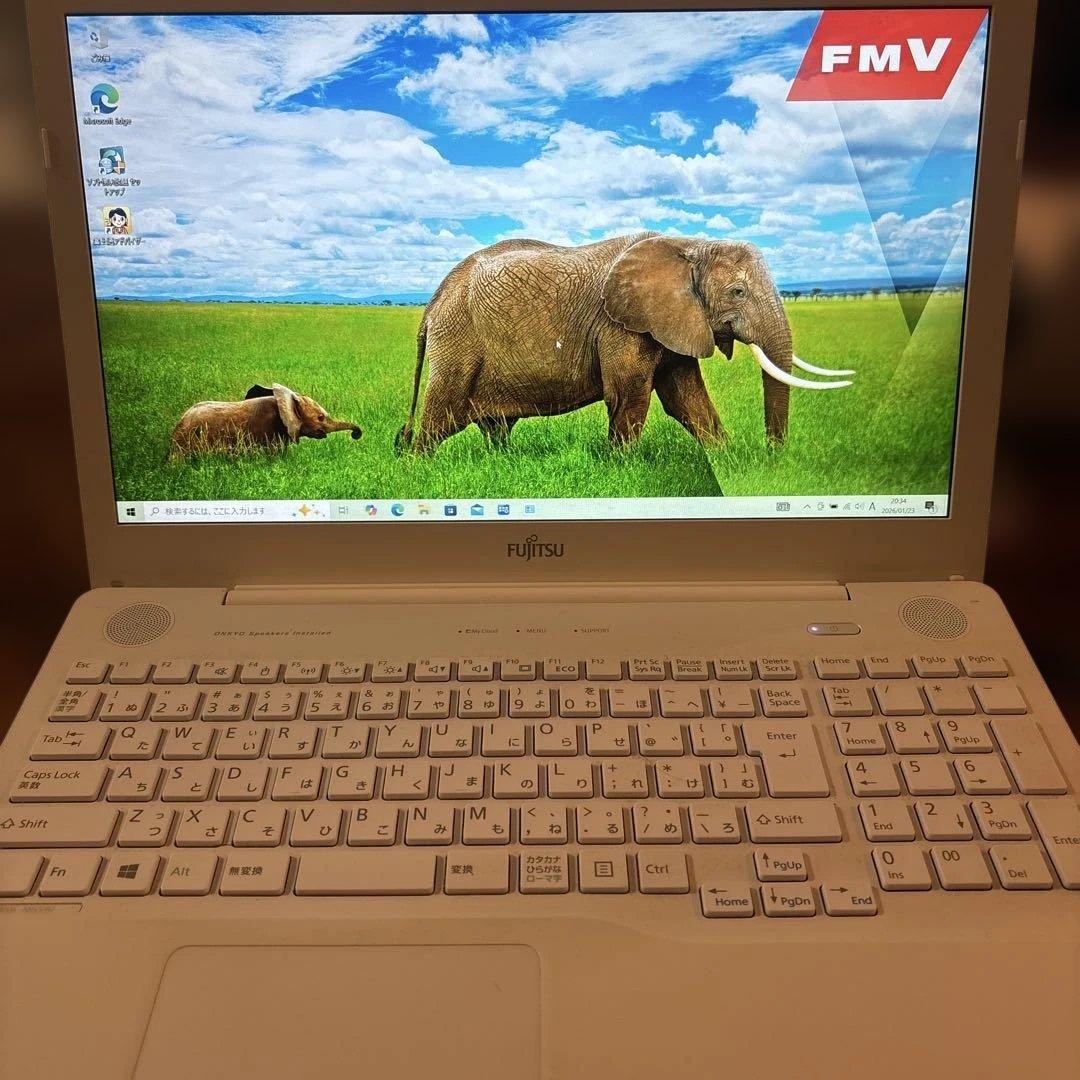 富士通LIFEBOOKAH45/B2メモリ16GB増設Windows10動作良好