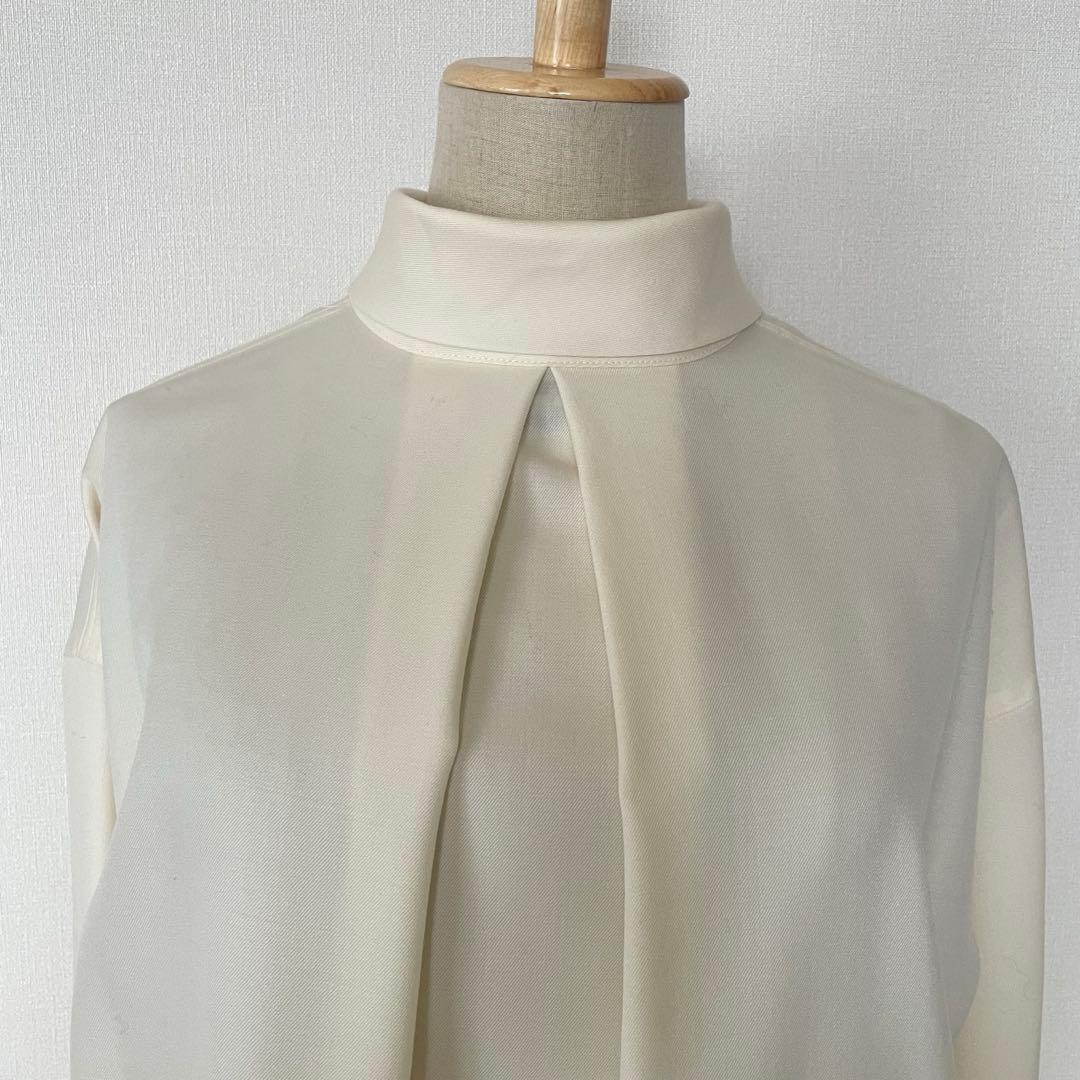 CABaN ウールツイル ハイネックロングシャツ S