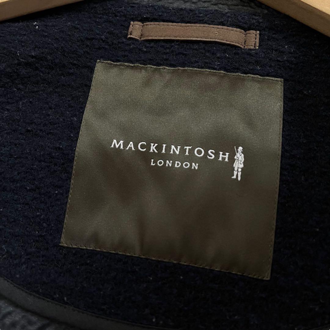 美品　マッキントッシュ　ロンドン　起毛　モールヤーン　撥水加工　ダッフルコート