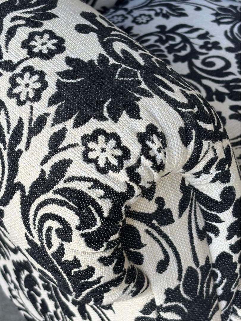 【ドイツ 定価25万 IDC大塚家具 ドミシール 1人掛けソファ オットマン付き