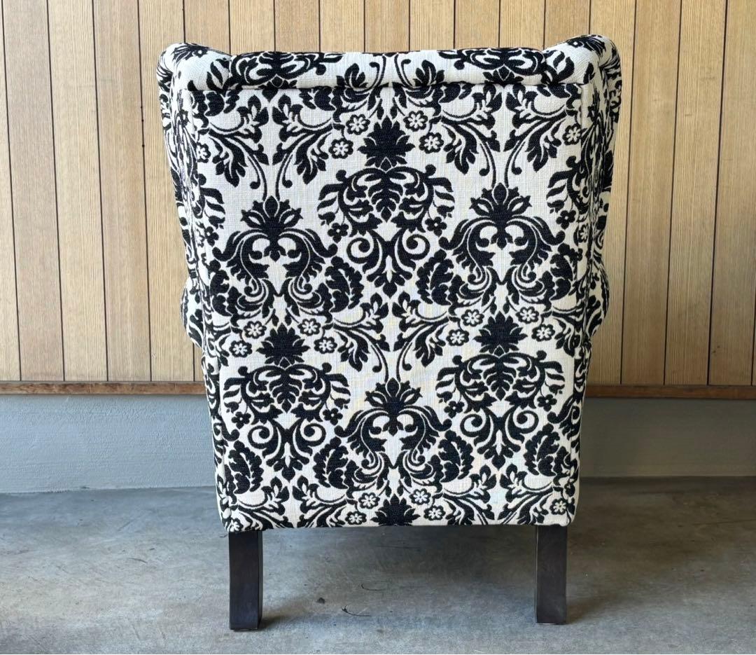 【ドイツ 定価25万 IDC大塚家具 ドミシール 1人掛けソファ オットマン付き