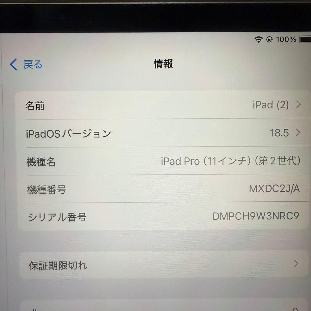 美品／バッテリー94% ipad pro 11インチ