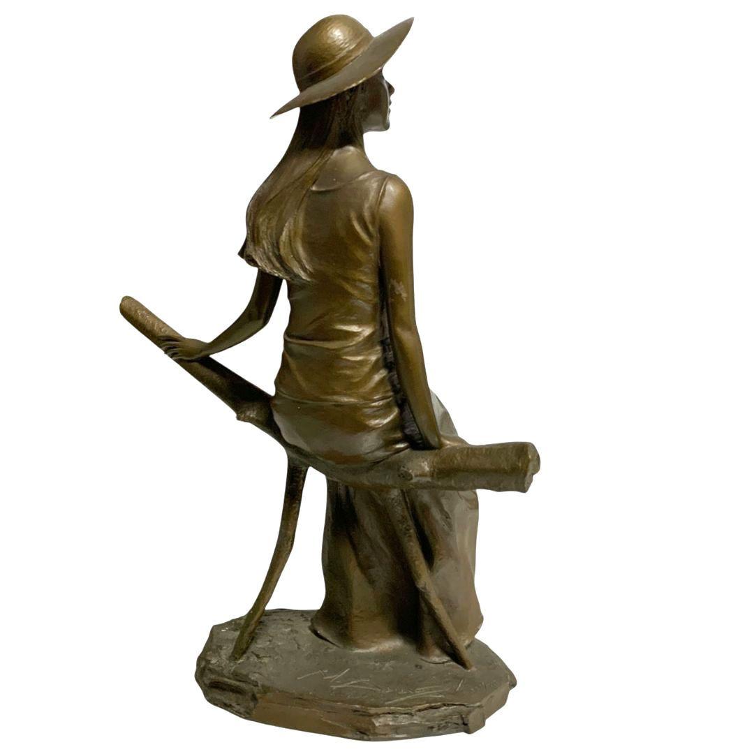 大道寺光弘 木もれ陽の中で ブロンズ像 女性像 美人像 置物 世界限定1000体