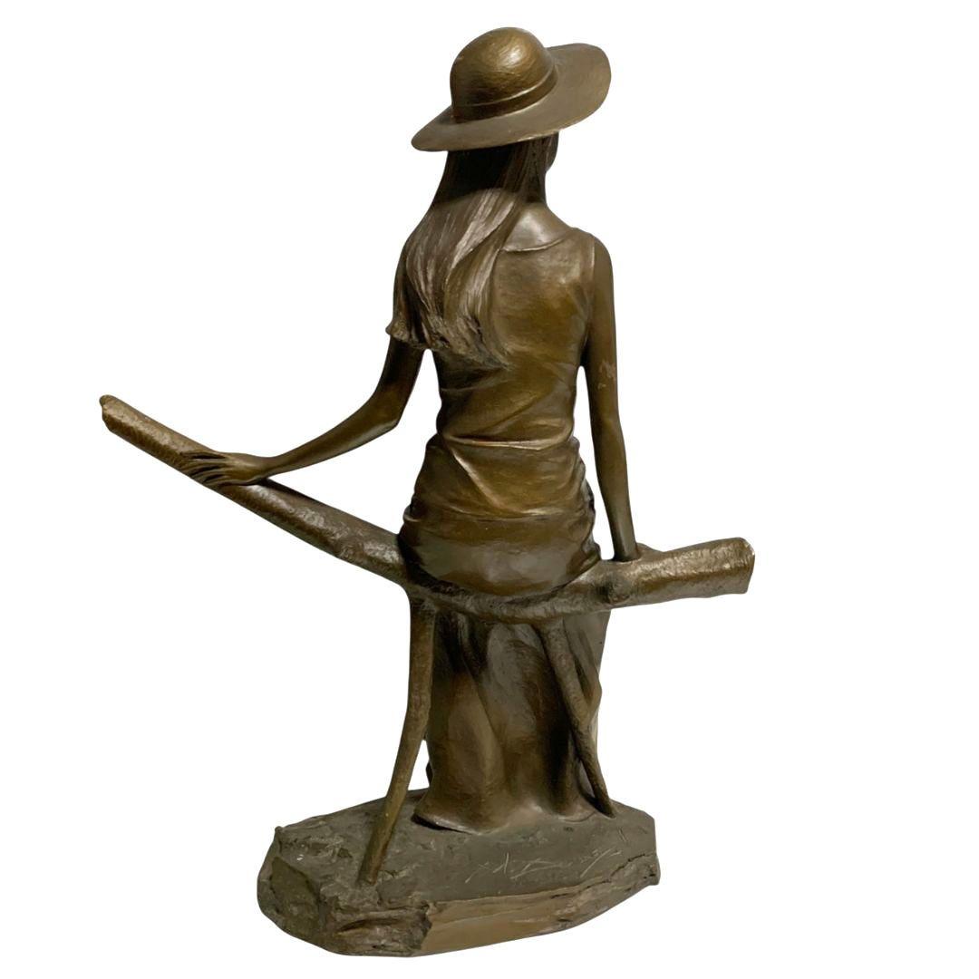 大道寺光弘 木もれ陽の中で ブロンズ像 女性像 美人像 置物 世界限定1000体