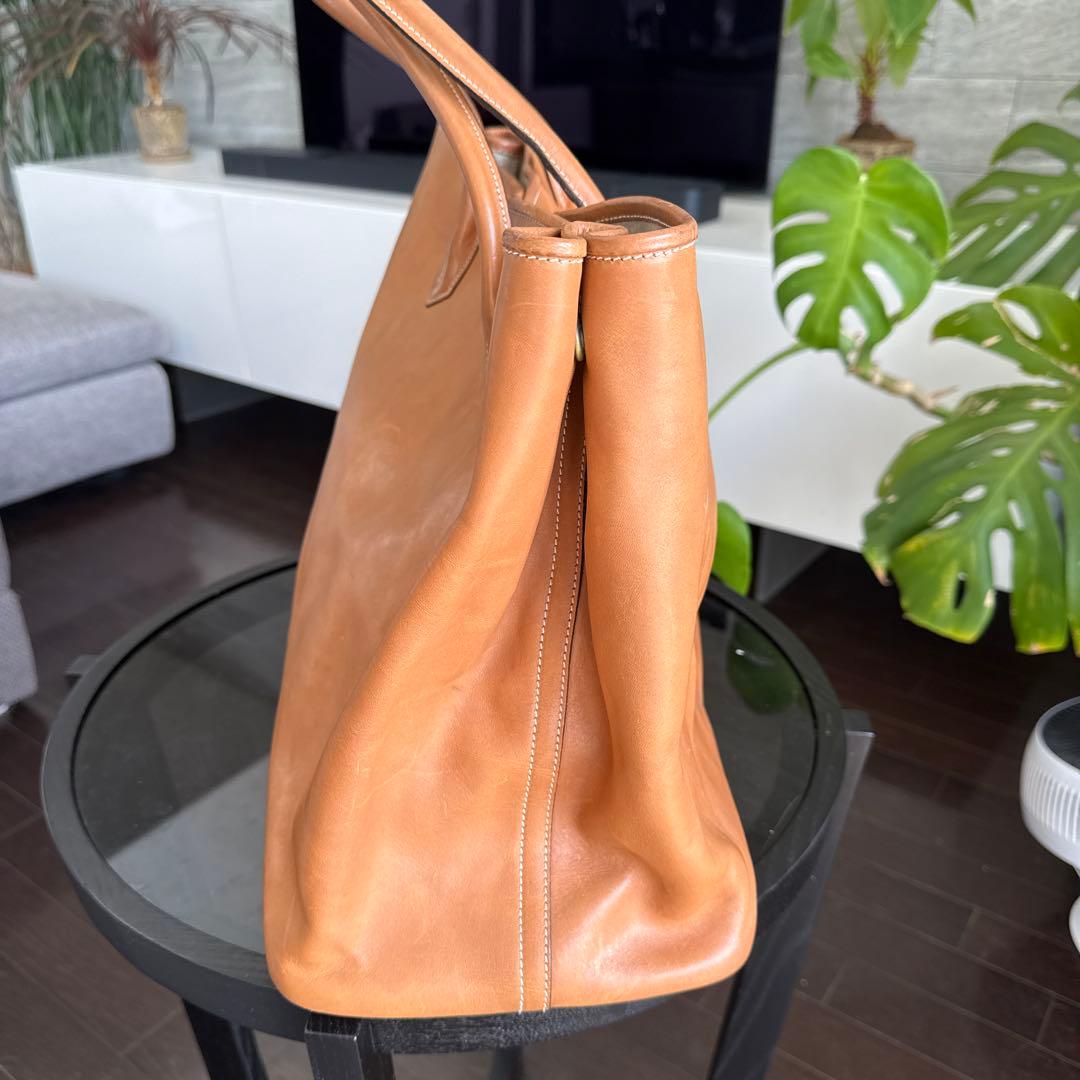 C isei キャメル色レザー トートバッグ 大きめ