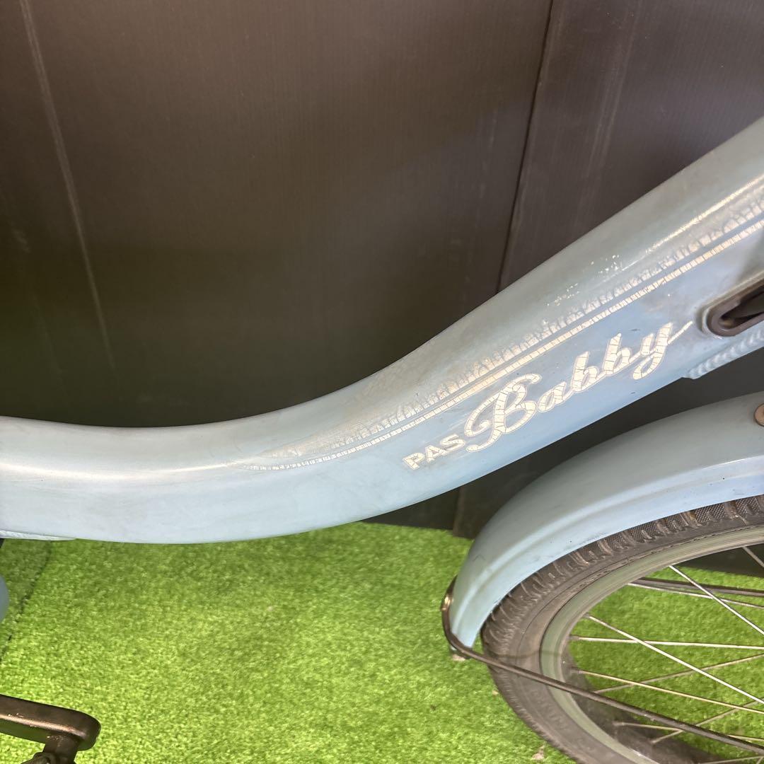 電動自転車 YAMAHA PAS Babby 水色 3人乗り対応 E