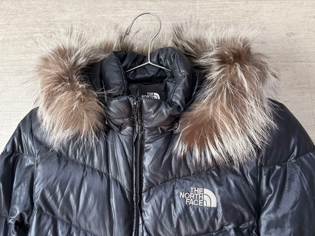 ノースフェイス ファー付き ダウン ジャケット Lサイズ ブラック タウンユース