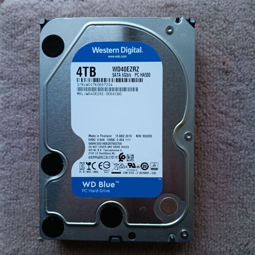 WD Blue 4TB 内蔵型ハードディスクドライブ