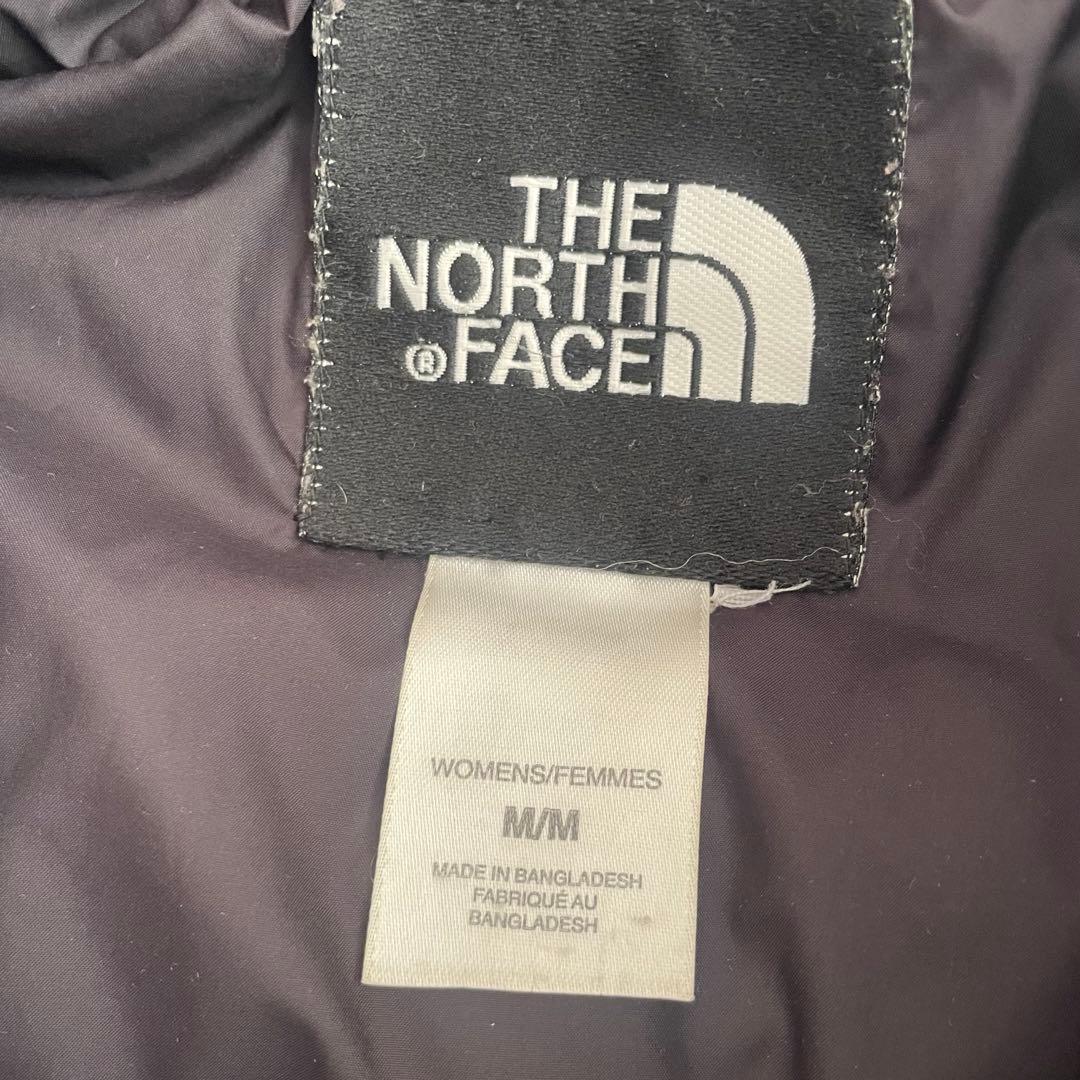 ザノースフェイス ヌプシダウンジャケット 刺繍ロゴ ブラック