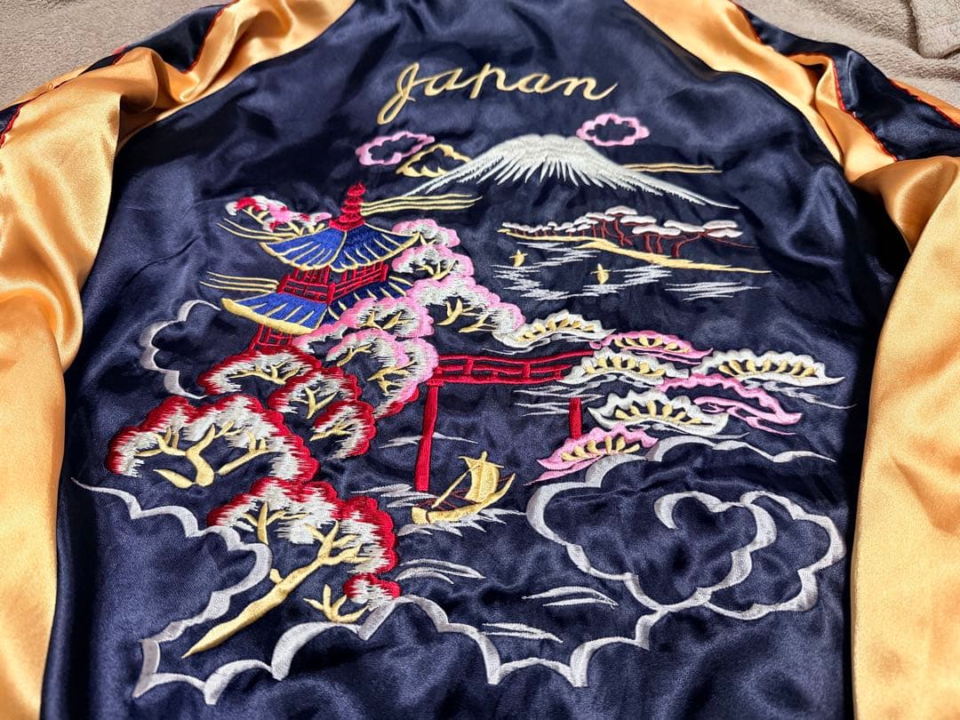 ２面用 テーラー東洋 桜 USA 日本限定 スカジャン vintage サテン