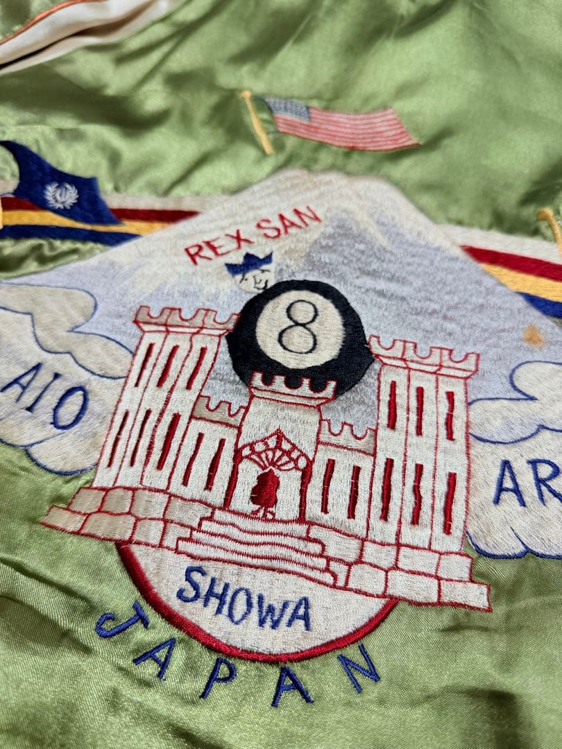 ２面用 テーラー東洋 桜 USA 日本限定 スカジャン vintage サテン