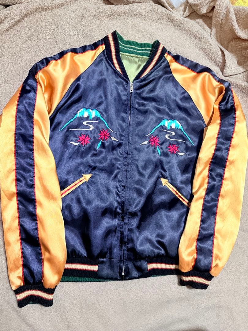 ２面用 テーラー東洋 桜 USA 日本限定 スカジャン vintage サテン