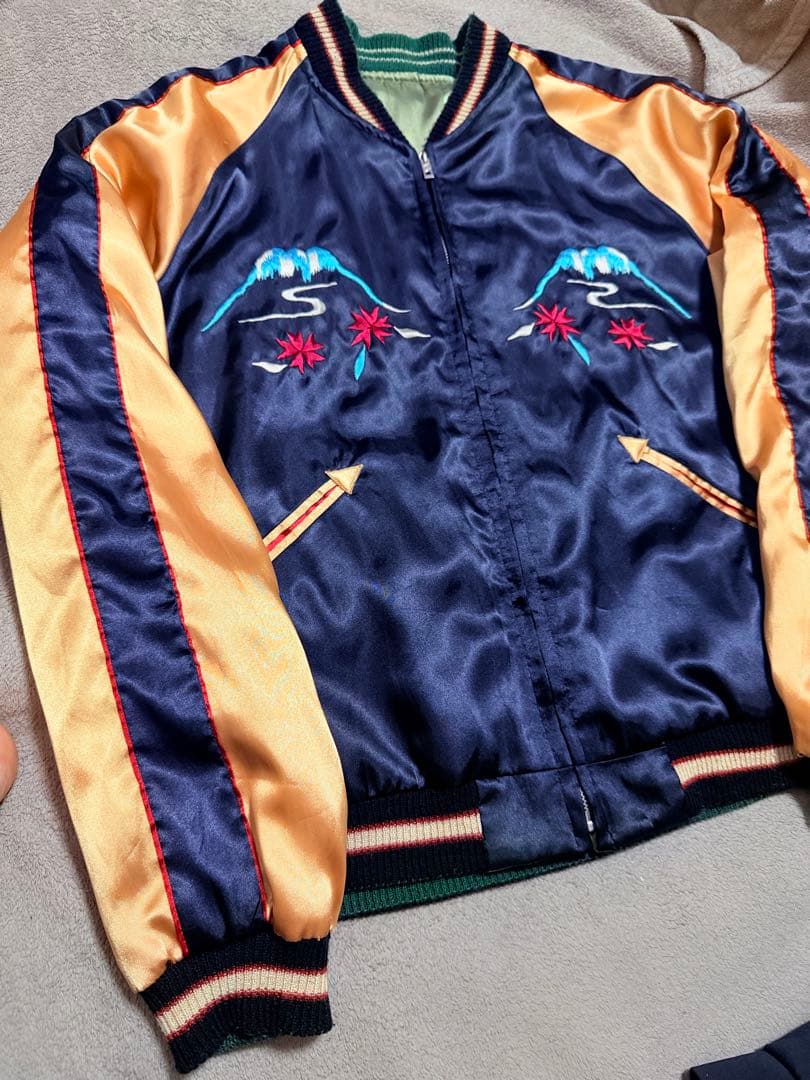 ２面用 テーラー東洋 桜 USA 日本限定 スカジャン vintage サテン