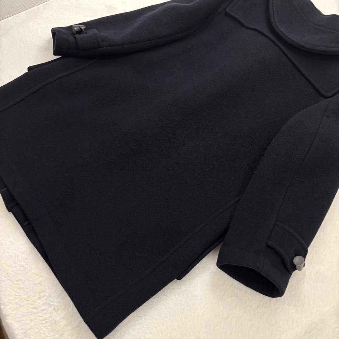 美品　バーバリーズ　ダッフルコート　ウール　ネイビー　ノバチェック　L〜XL相当