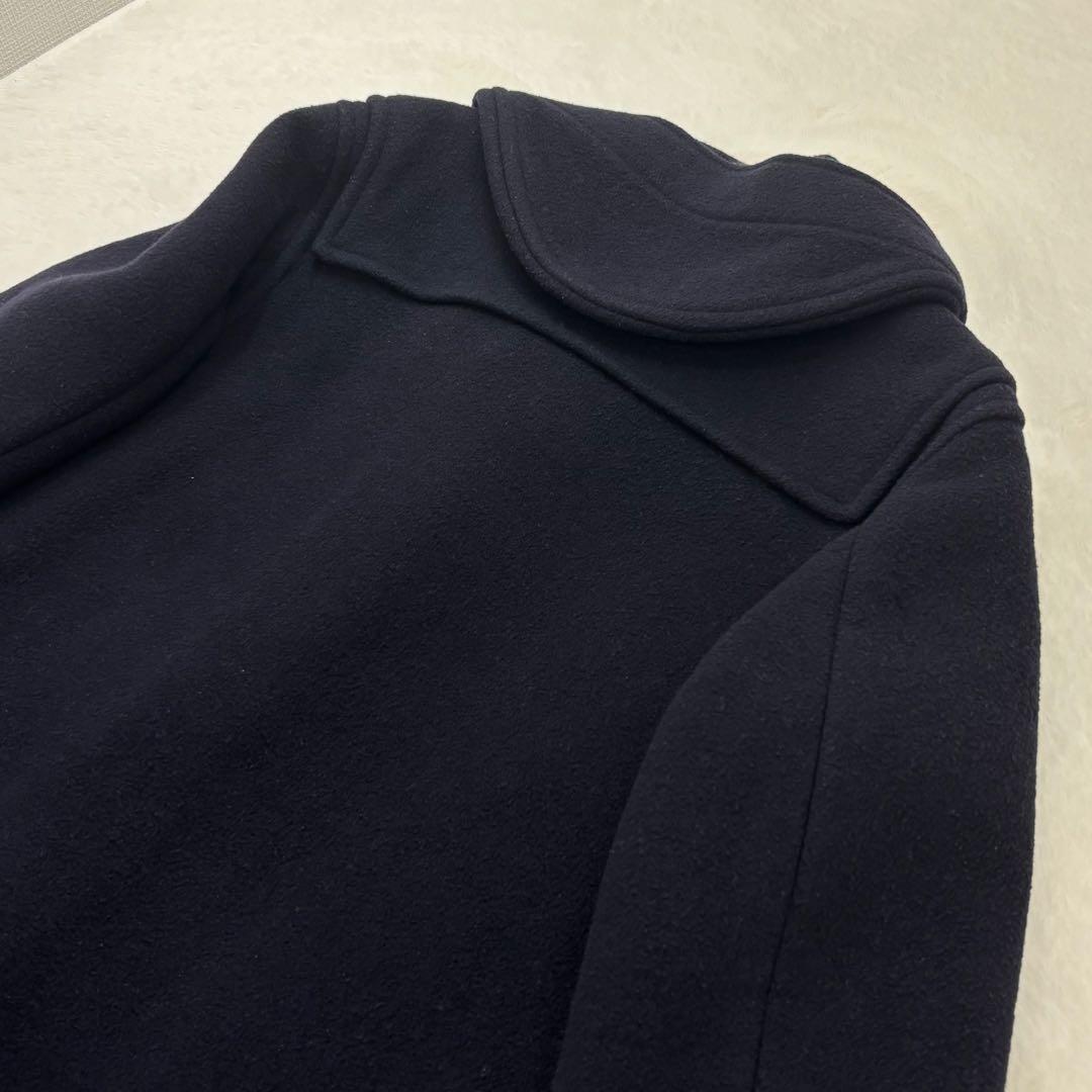 美品　バーバリーズ　ダッフルコート　ウール　ネイビー　ノバチェック　L〜XL相当