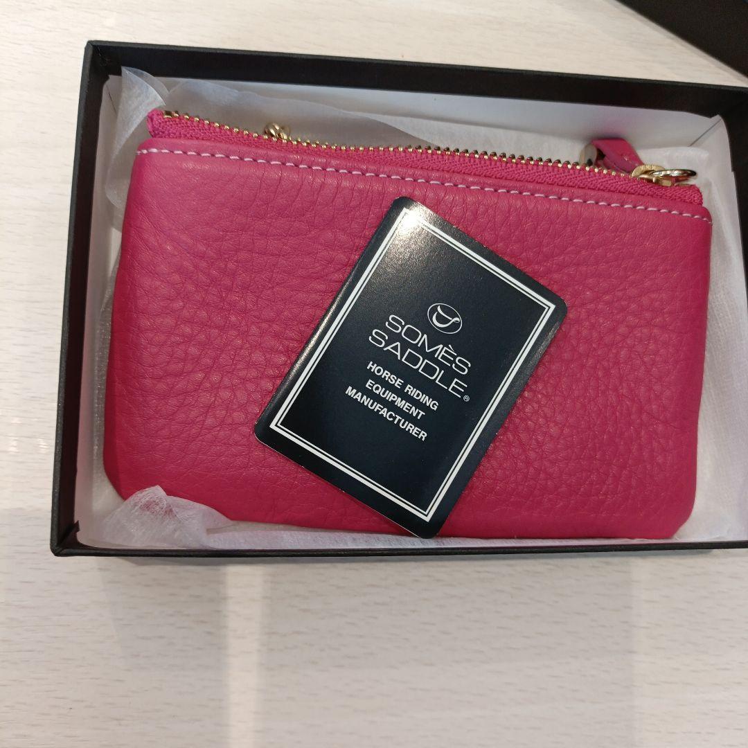新品未使用 ソメスサドル ピッコラスリムポーチ ピンク