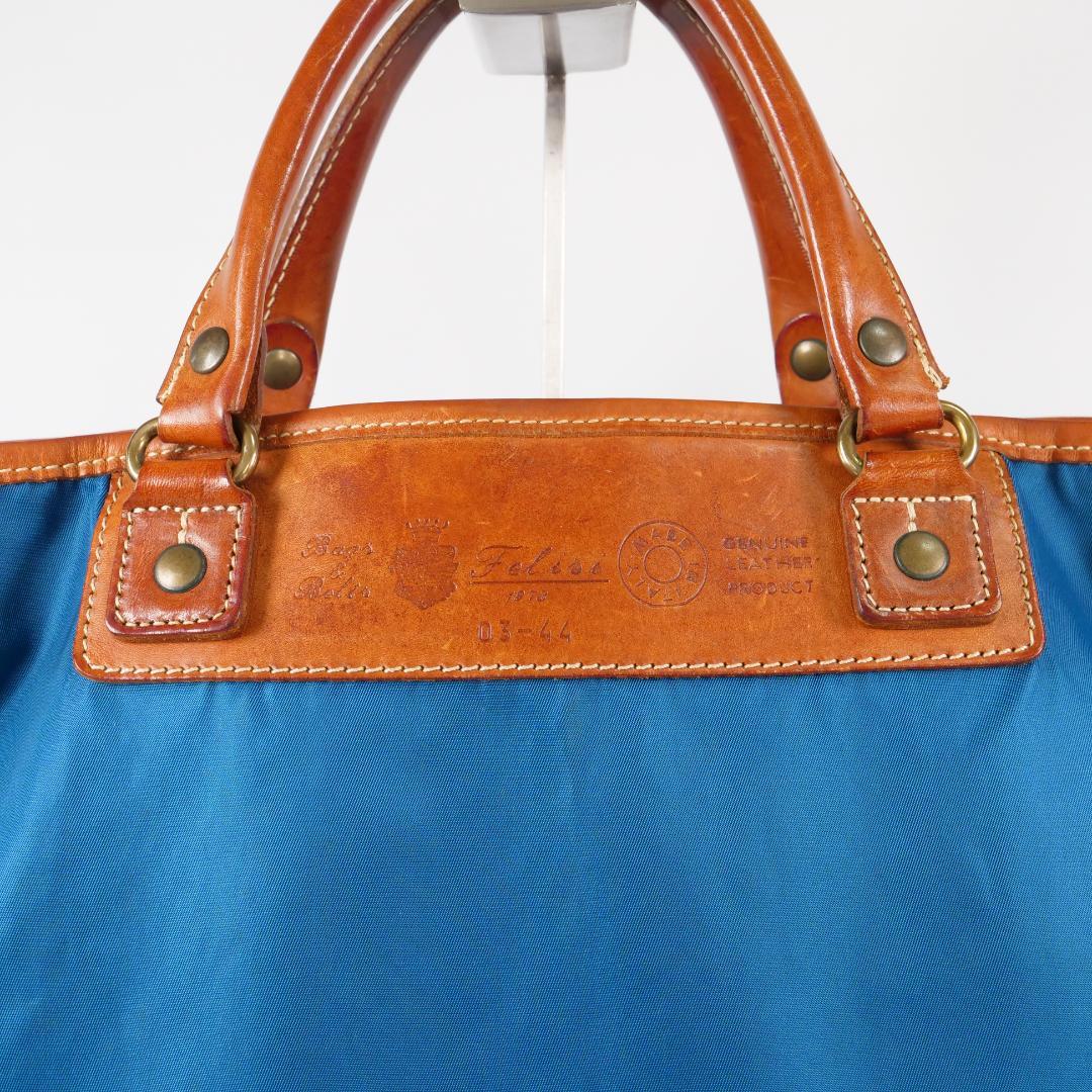 美品✨フェリージ 03-44 トートバッグ 2way ナイロン×レザー A4可
