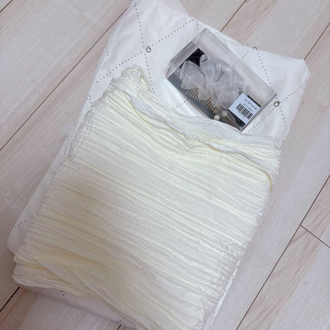 sugar 浴衣　アーガイルビジュー浴衣 リボンパールコサージュ 付き