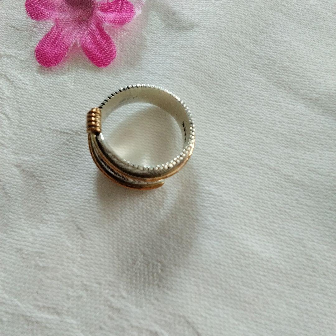 ハーヴィーメイス　ナバホ　インディアンジュエリー12KGF 　フェザーリング