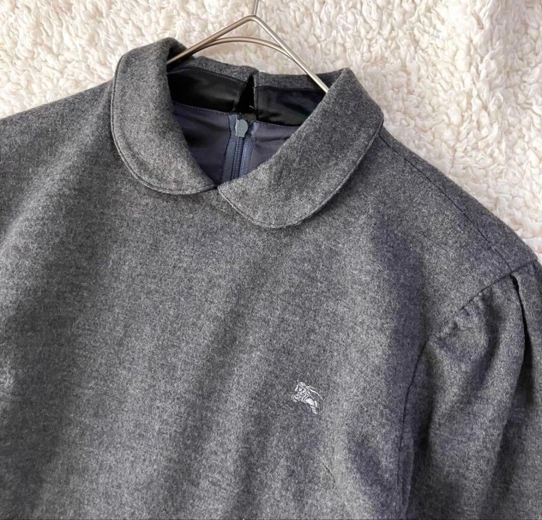 美品　バーバリーロンドン ウールワンピース丸襟　160 フォーマル日本製三陽商会