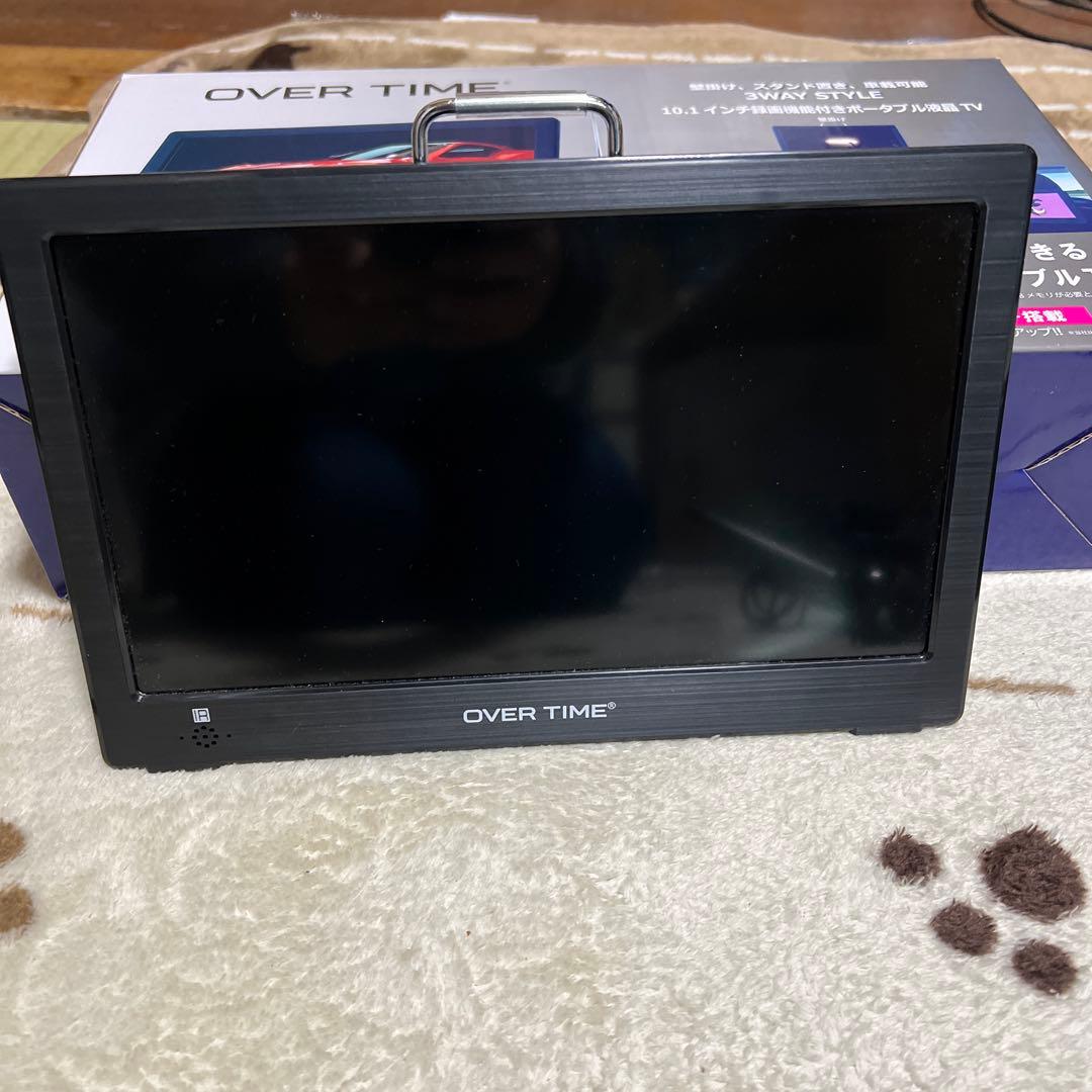 【美品・完品】OVER TIME 10.1型 録画機能付ポータブルテレビ 車載可