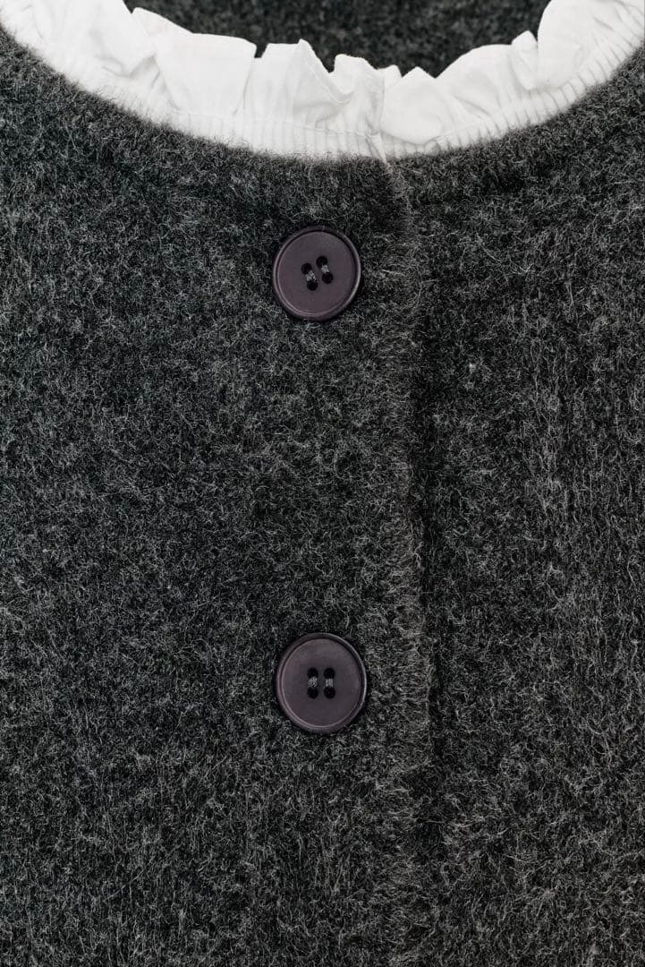 ポプリンコンビニットジャケット S （7~9号）ダークグレー