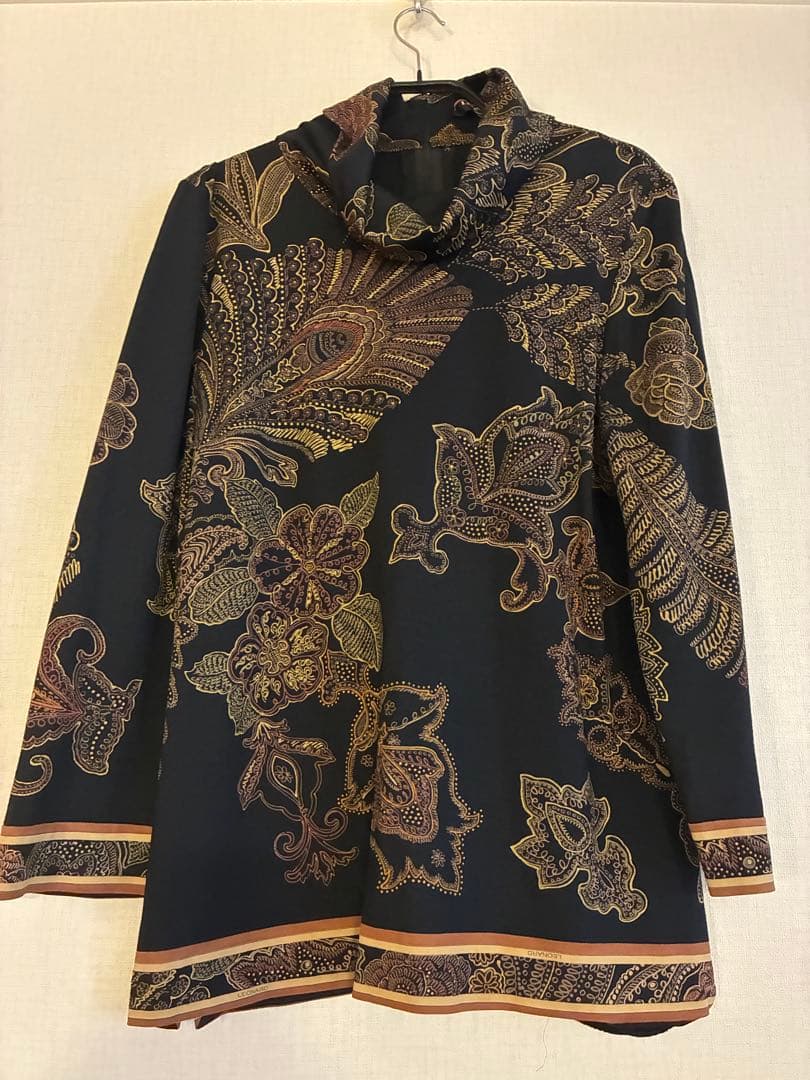 LEONARD 長袖ブラウス シルク40% ウール60%