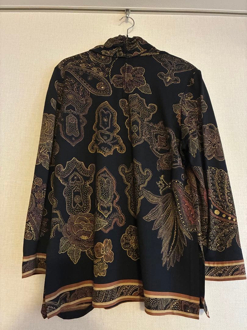 LEONARD 長袖ブラウス シルク40% ウール60%