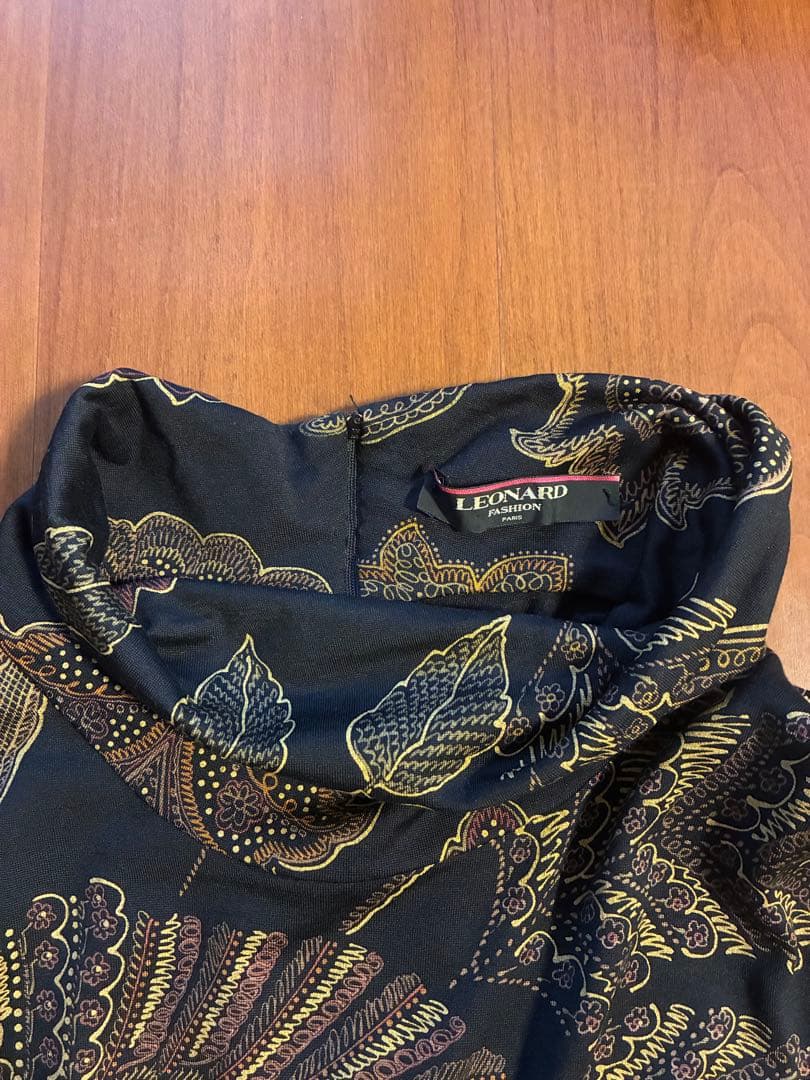 LEONARD 長袖ブラウス シルク40% ウール60%