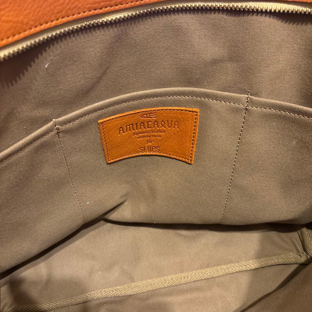 【値下げ中】SHIPS コラボ　レザーのバッグ