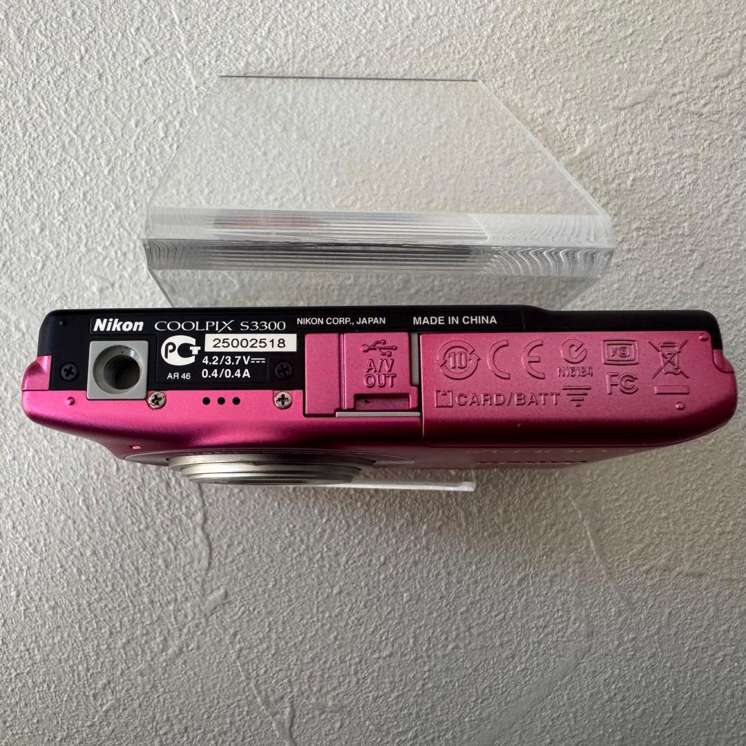 Nikon COOLPIX S3300 ピンク デジカメ バッテリー、SD付属