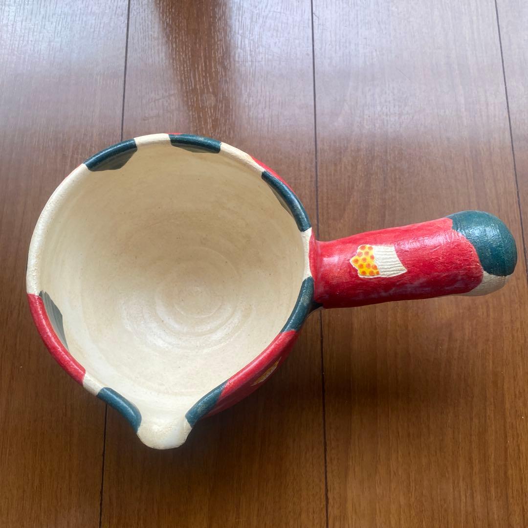 岡美希 さん　土鍋　片手鍋　ミルクパン　椿　花柄　陶芸　陶器