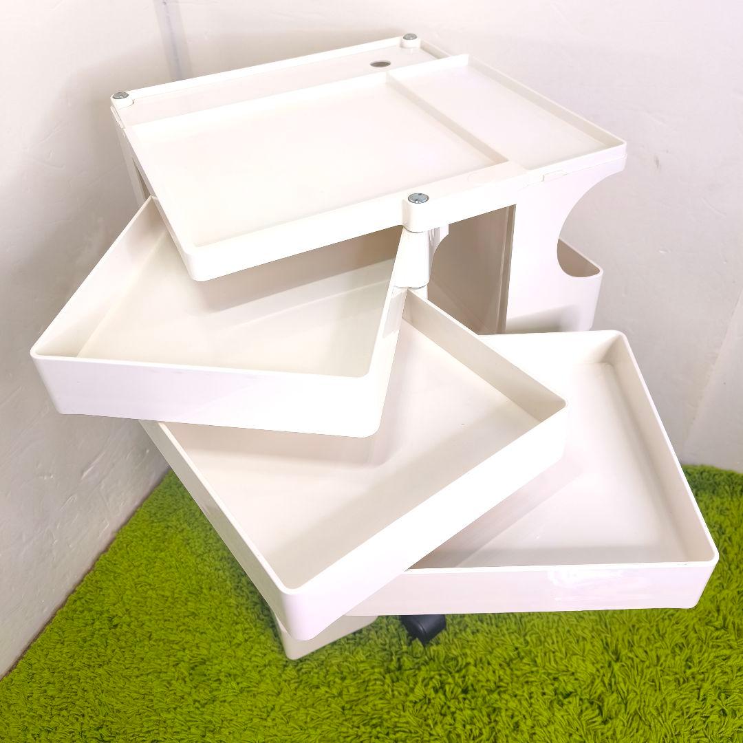 【正規品】B-LINE ボビーワゴン 3段3トレイ ホワイト