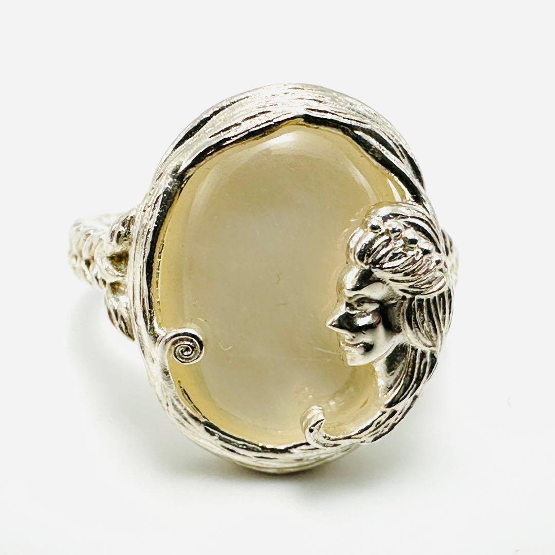 完売品　agete アガット　乙女座　シルバークォーツ　シェルリング　13号