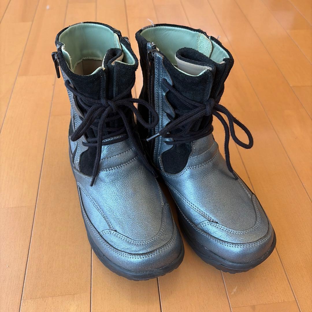 のさかストレッチウォーカー38 カジュアルブーツ グレー スエード